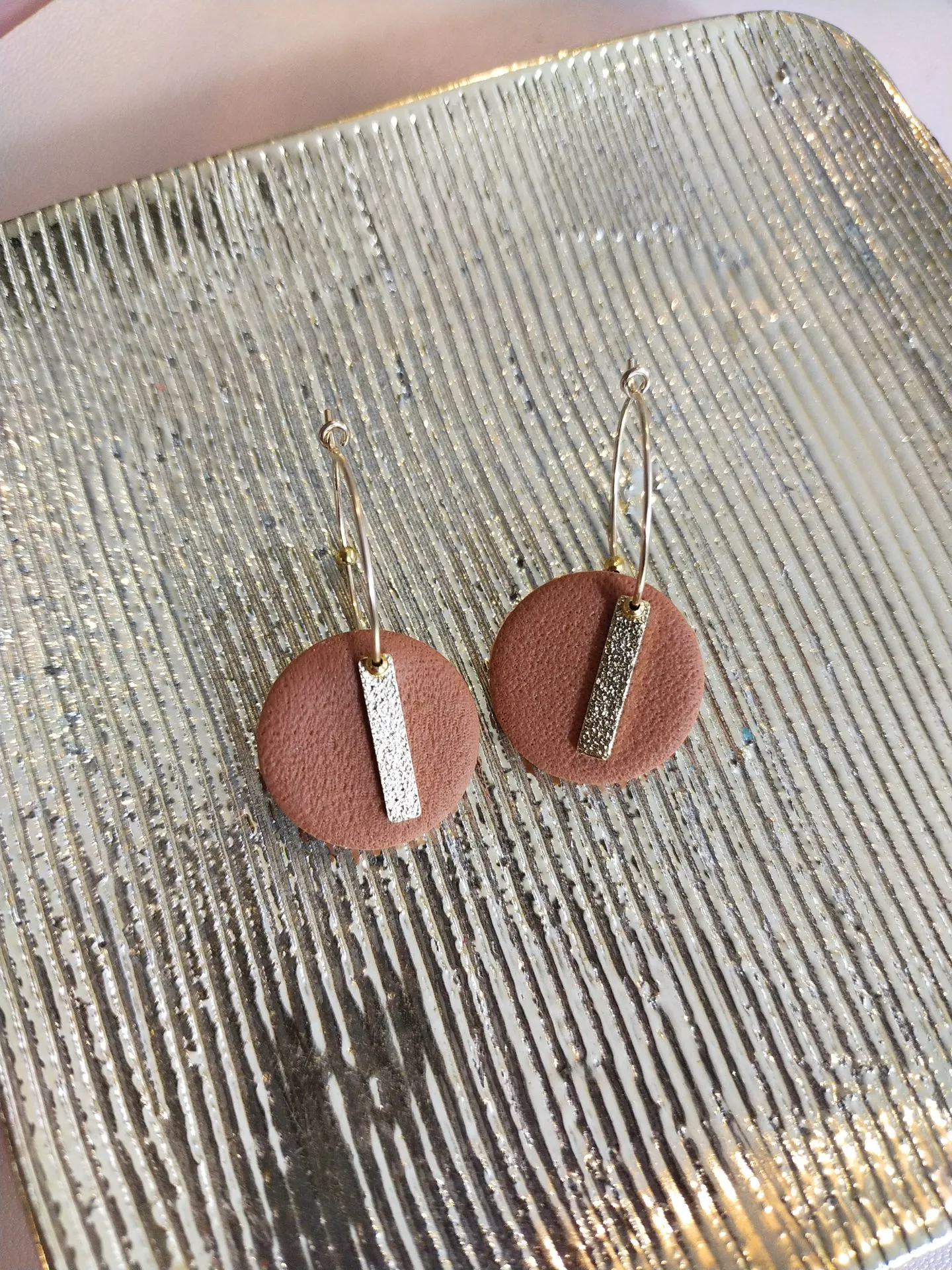 Boucles d'oreilles TARA camel